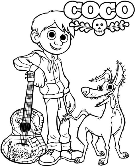 Coco coloring page Dante and Miguel - Topcoloringpages.net | Coloriage ...