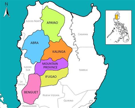 Map of Cordillera Administrative Region | Cordillera administrative ...