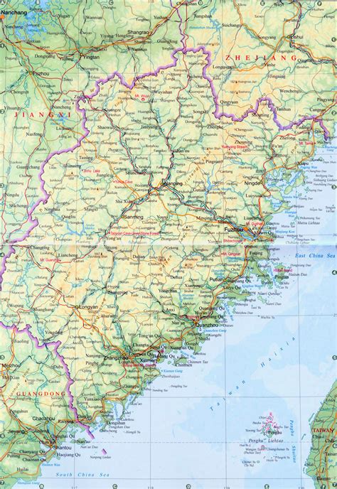 Fujian Province Map, China Travel Map