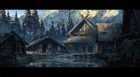 Viking Village Concept Art