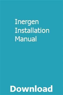 Inergen Installation Manual pdf download full online Systems ...