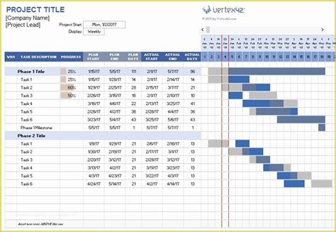 Free Project Plan Gantt Chart Excel Template Of Free Gantt Chart ...