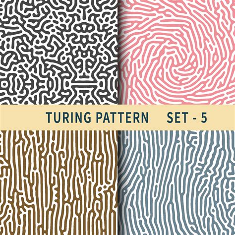 Different Organic abstract turing patterns set 24110533 Vector Art at ...