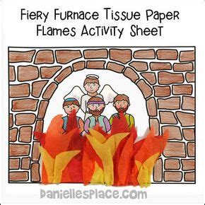 Fiery Furnace Tissue Paper Flames Activity Sheet | Bible crafts sunday ...