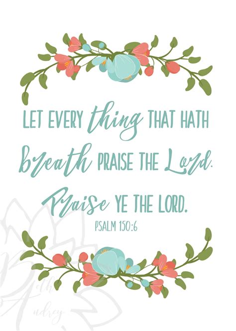 Psalm 150:6 Verse Wall Art / Printable / KJV / Wall Decor / | Etsy