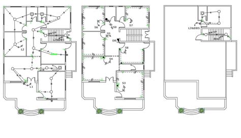 Electrical Layout Plan Of Residential Building Design DWG File - Cadbull