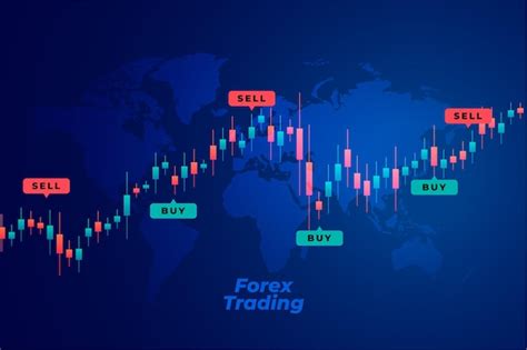 Free Vector | Buy and sell trend forex trading background