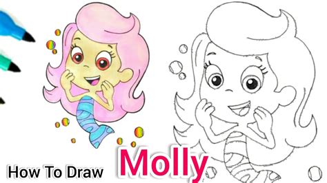 How To Draw A Molly From Bubble Guppies Step By Step | Cartooning cute ...