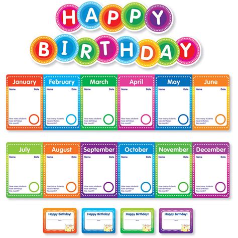 Color Your Classroom Birthdays Mini Bulletin Board - SC-812790 ...