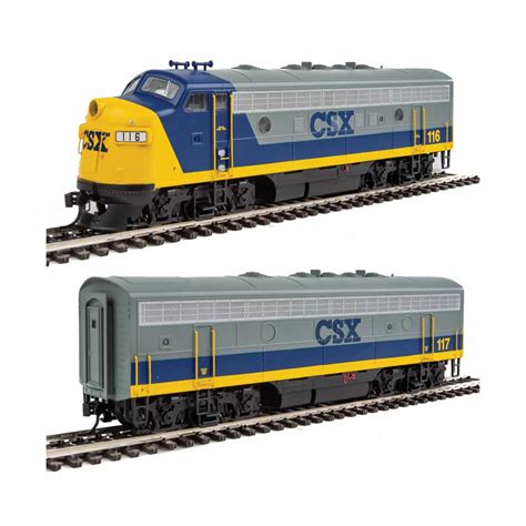 Walthers Mainline HO F7A-B Set CSX "YN2" w/ DCC & Sound - Spring Creek ...