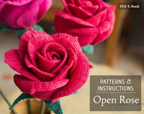 Crochet Rose Pattern Crochet Pattern for Wedding Bouquets