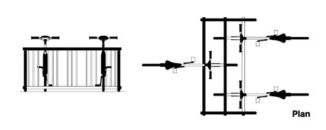 Belson Grid Bike Rack - Double Sided Dimensions & Drawings | Dimensions.com