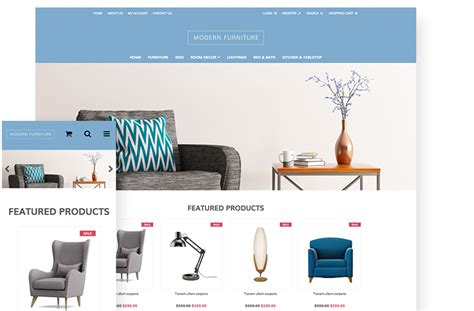 Furniture Ecommerce Website Template - 3dcart