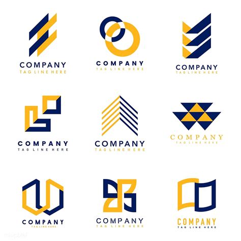 Download premium vector of Set of company logo design ideas vector ...