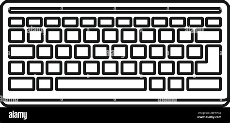 Hardware keyboard icon, outline style Stock Vector Image & Art - Alamy