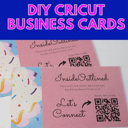 How to Make Cricut Business Cards | Beginner Friendly - InsideOutlined