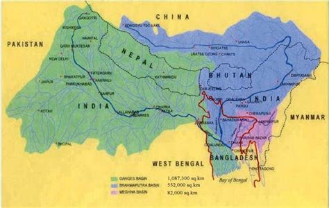 Basin map of the Ganges-Brahmaputra-Meghna river basin | Download ...