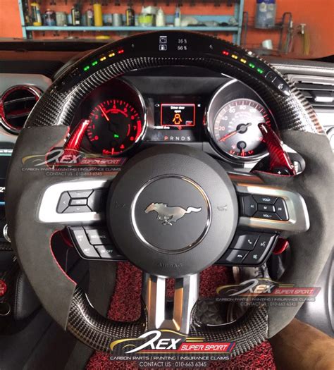 Mustang 2.3 / 5.0 GT Performance LED Digital Carbon Fiber Steering ...