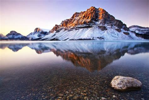 Bow Lake winter landscape | Winter landscape photography, Winter ...