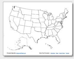 Printable Blank Us Map Pdf