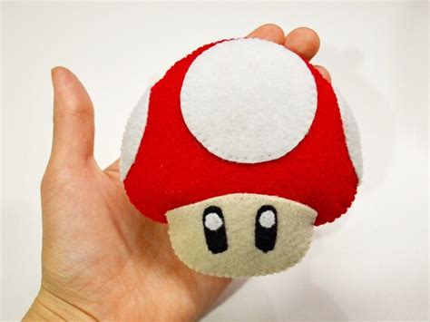 Super Mario Mushroom plushie cushion / Video game / Fan art | Etsy