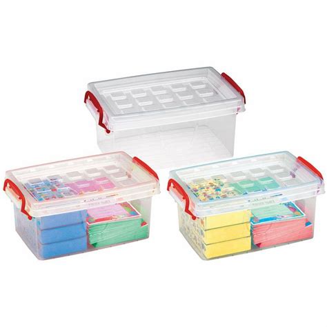 Stackable Storage Tubs With Locking Lids, Med. - 3 tubs | Storage tubs ...