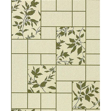 Kitchen Bath Vinyl Wallpaper Wall Modern Tile Floral - Beige Kitchen ...