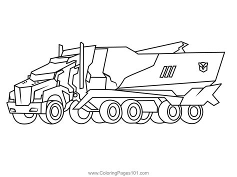 Optimus Prime Disguised From Transformers Coloring Page for Kids - Free ...