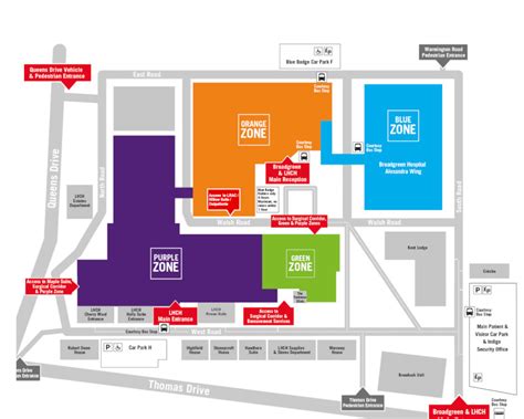 Royal Liverpool Hospital Department Map