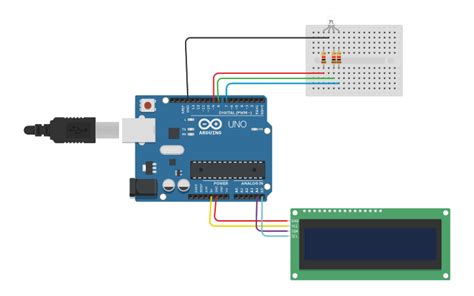 Circuit design ACTIVITY 3_RGB AND LCD 12C - Tinkercad