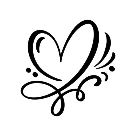 Premium Vector | Heart love sign vector illustration romantic symbol ...