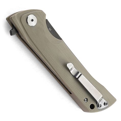 Bestech Knives Paladin Beige G10 Folding Knife, Satin/Black Blade ...