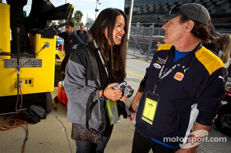 Brian Johnson with his wife Brenda at Daytona January test