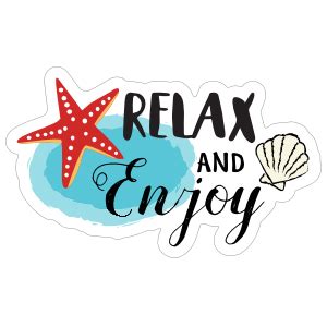 Relax and Enjoy Summer Time Sticker