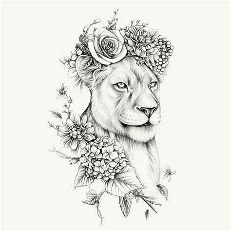 Lioness tattoo drawing - leathergulu