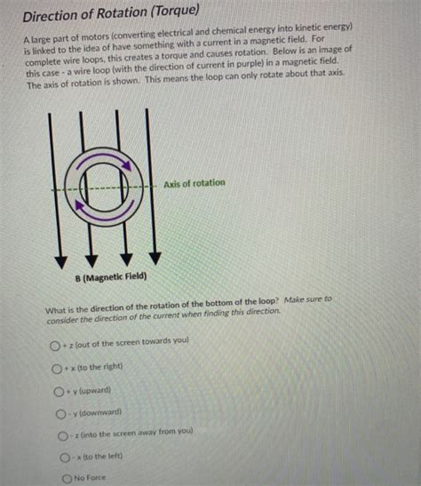 Solved Direction of Rotation (Torque) A large part of motors | Chegg.com