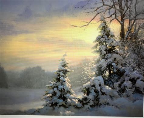 Épinglé par Lynn Gilmer sur winter art | Paysage de neige en peinture ...