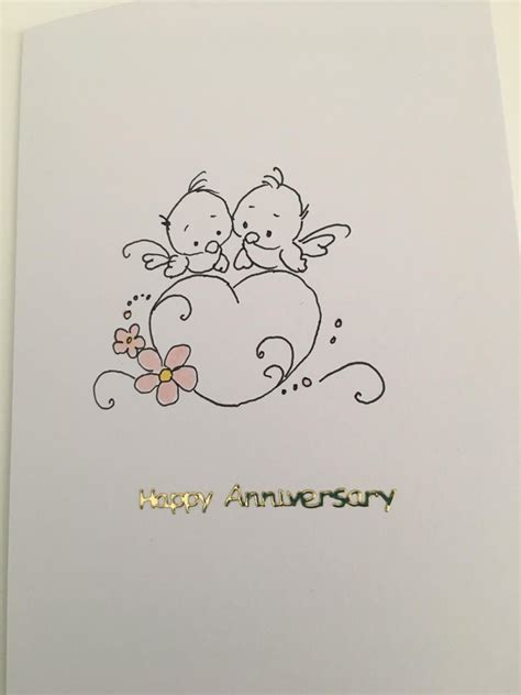 Happy anniversary card - hand drawn by LilyInnovationDesign on Etsy ...