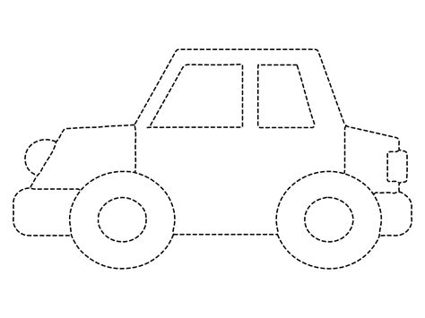 Easy Car Tracing coloring page - Download, Print or Color Online for Free