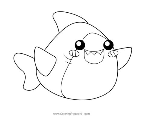 Thicc Shark Lankybox Coloring Page for Kids - Free LankyBox Printable ...