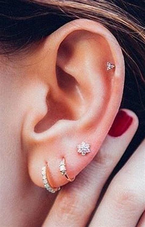 Steal These 30 Ear Piercing Ideas | Earings piercings, Pretty ear ...