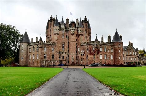 Moody Glamis Castle in Scotland