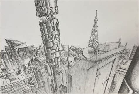 ArtStation - Drawing CA3 Dystopian City