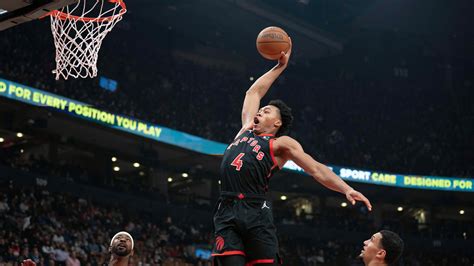 Raptors' Scottie Barnes throws down massive dunk in win over Magic | CBC.ca