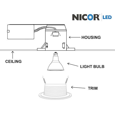 Nicor Lighting 6-in White Baffle Recessed Light Trim in the Recessed ...