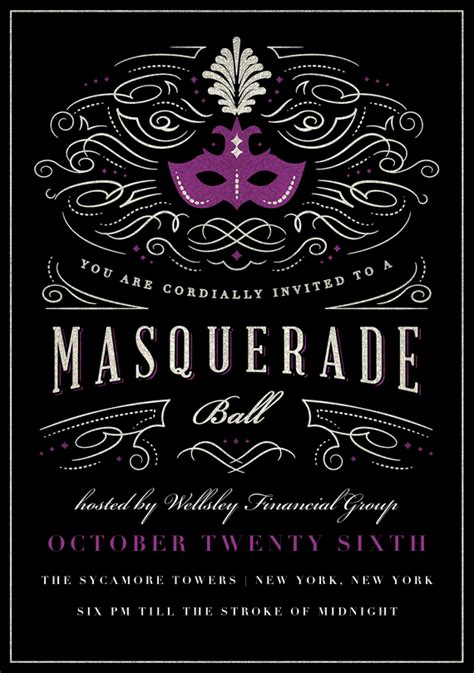 Masquerade Ball Invitations in Purple | Greenvelope.com in 2023 ...