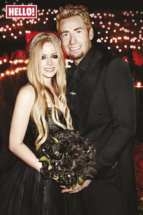 And the bride wore ... black: Avril Lavigne's Goth-style wedding to ...