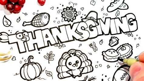 How to Draw Thanksgiving Stuff (10 Easy Doodles) - YouTube