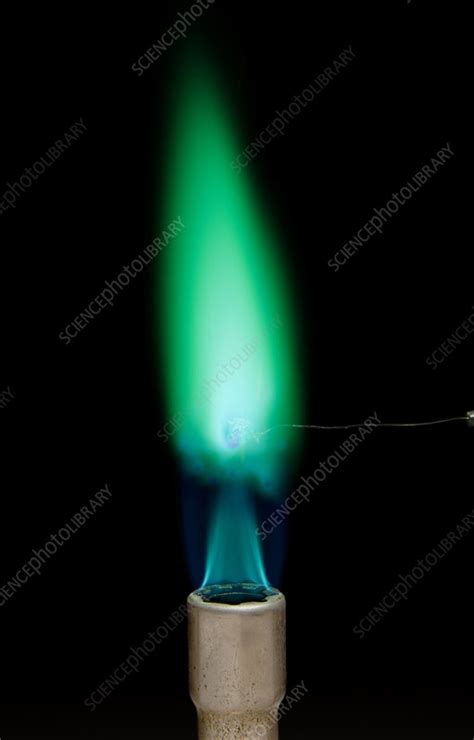 Copper(II) Chloride Flame Test - Stock Image - C022/0777 - Science ...