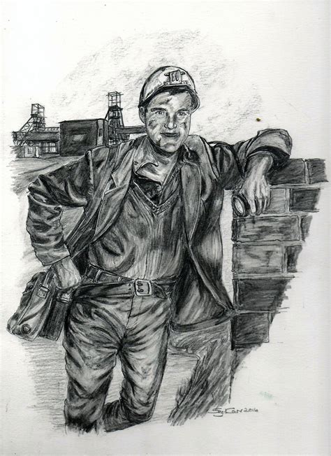 Miner outside The Big E | British art, Coal mining, Coal miners